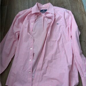 Vineyard Vines Light Pink Checkered Shirt
